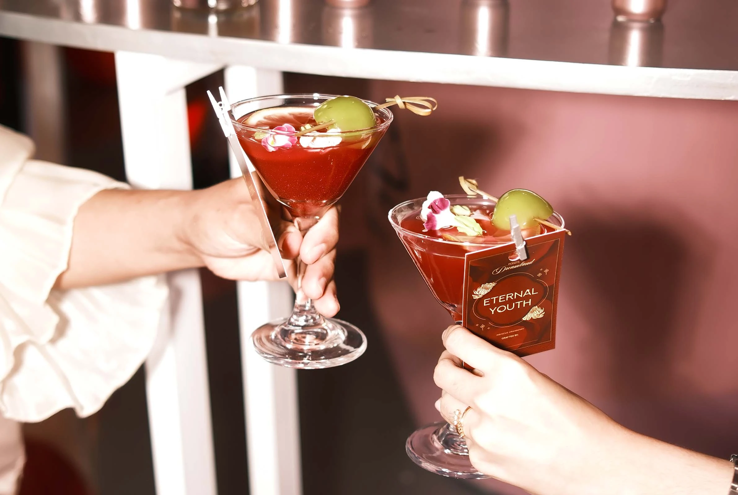 Collagen-infused beverages inspired by POND's Hexyl-Retinol line