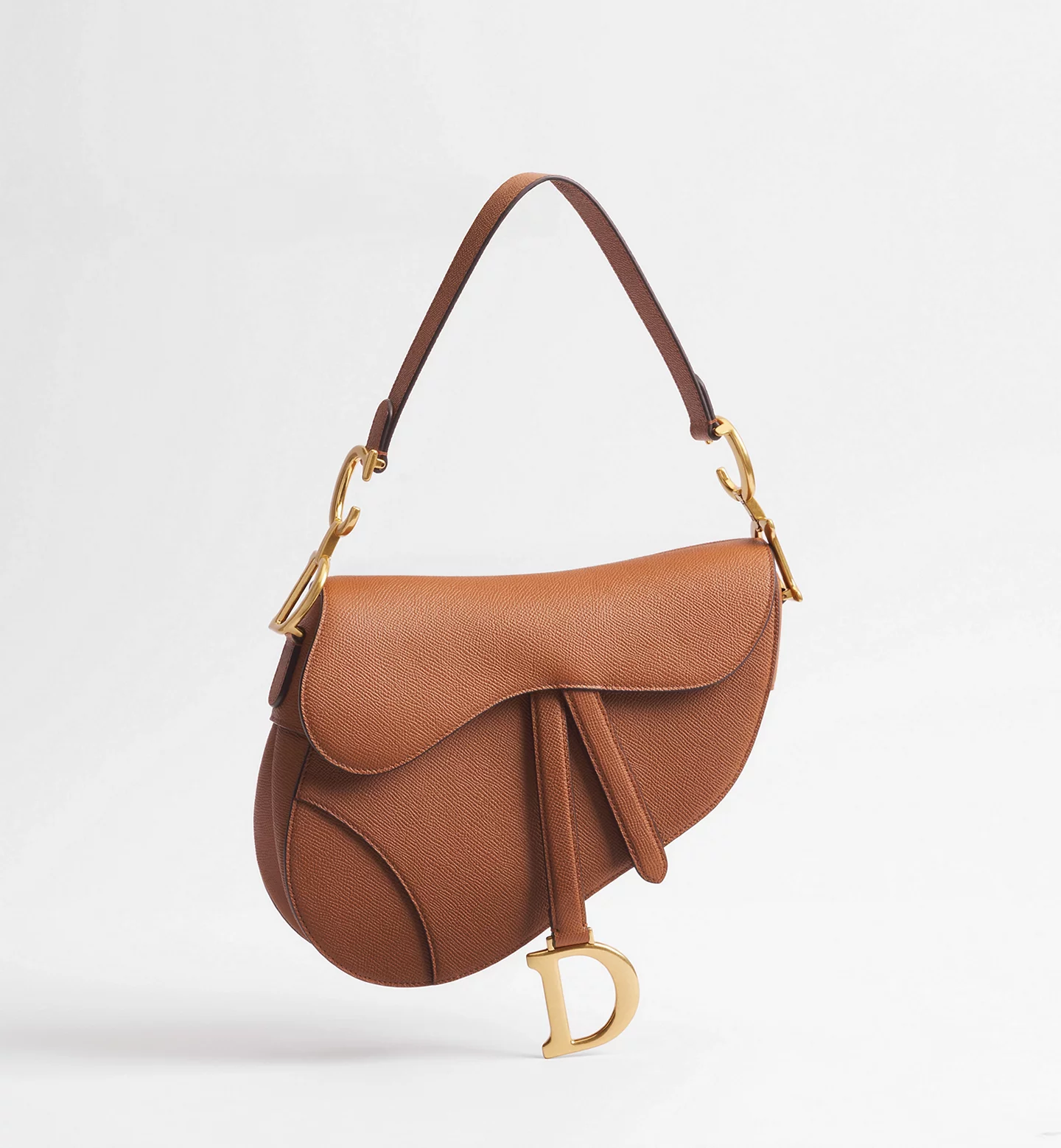 golden saddle grained calfskin