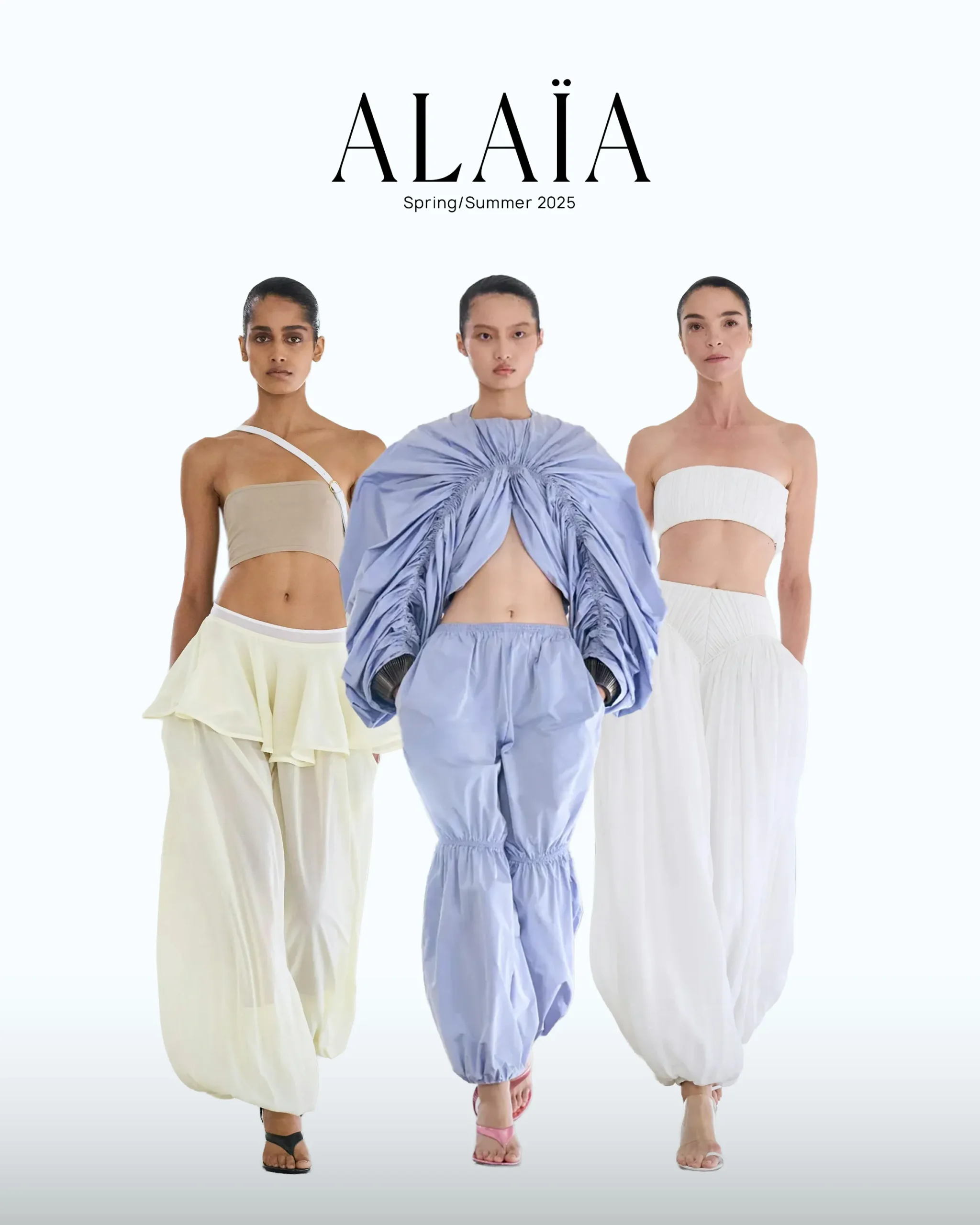ALAÏA'S S/S26 COLLECTION REMOVED FRILLS AND LACE FOR MINIMALISM