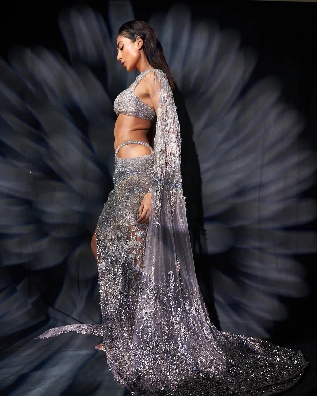 wearing Rohit Gandhi and Rahul Khanna at Indian Couture week