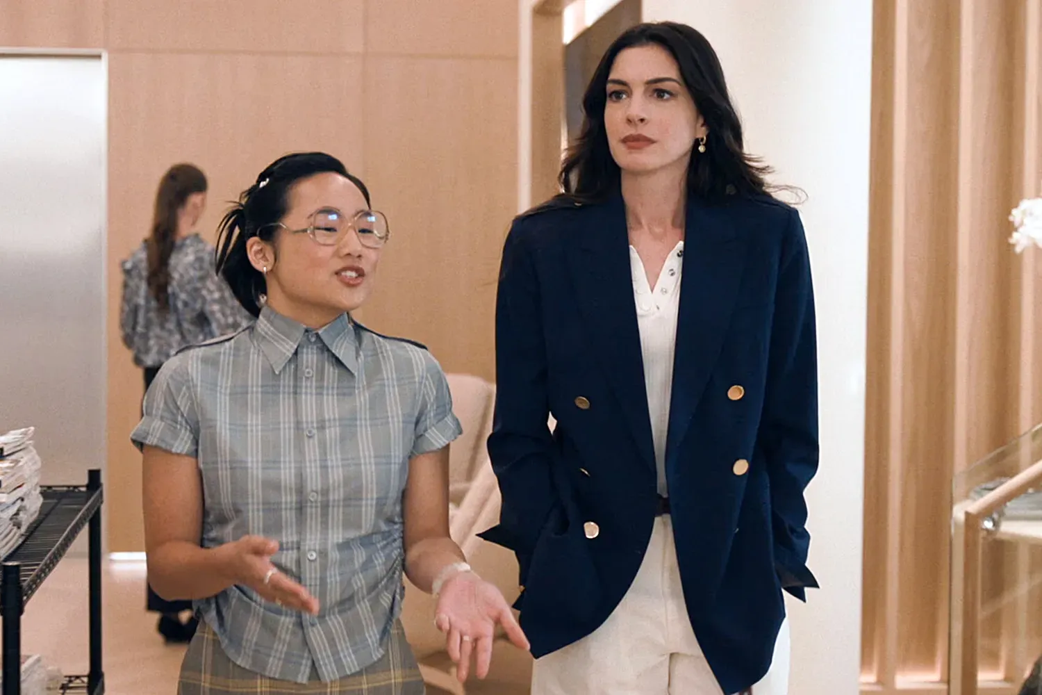 as Jin Chao, Andy Sachs' assistant in the devil wears prada 2