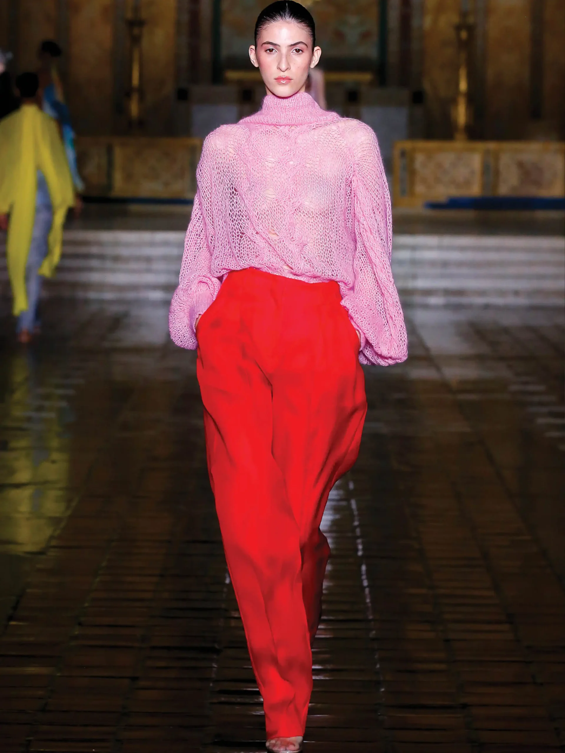 a model walking the runway for the Prabal Gurung Spring/Summer 2026 collection.