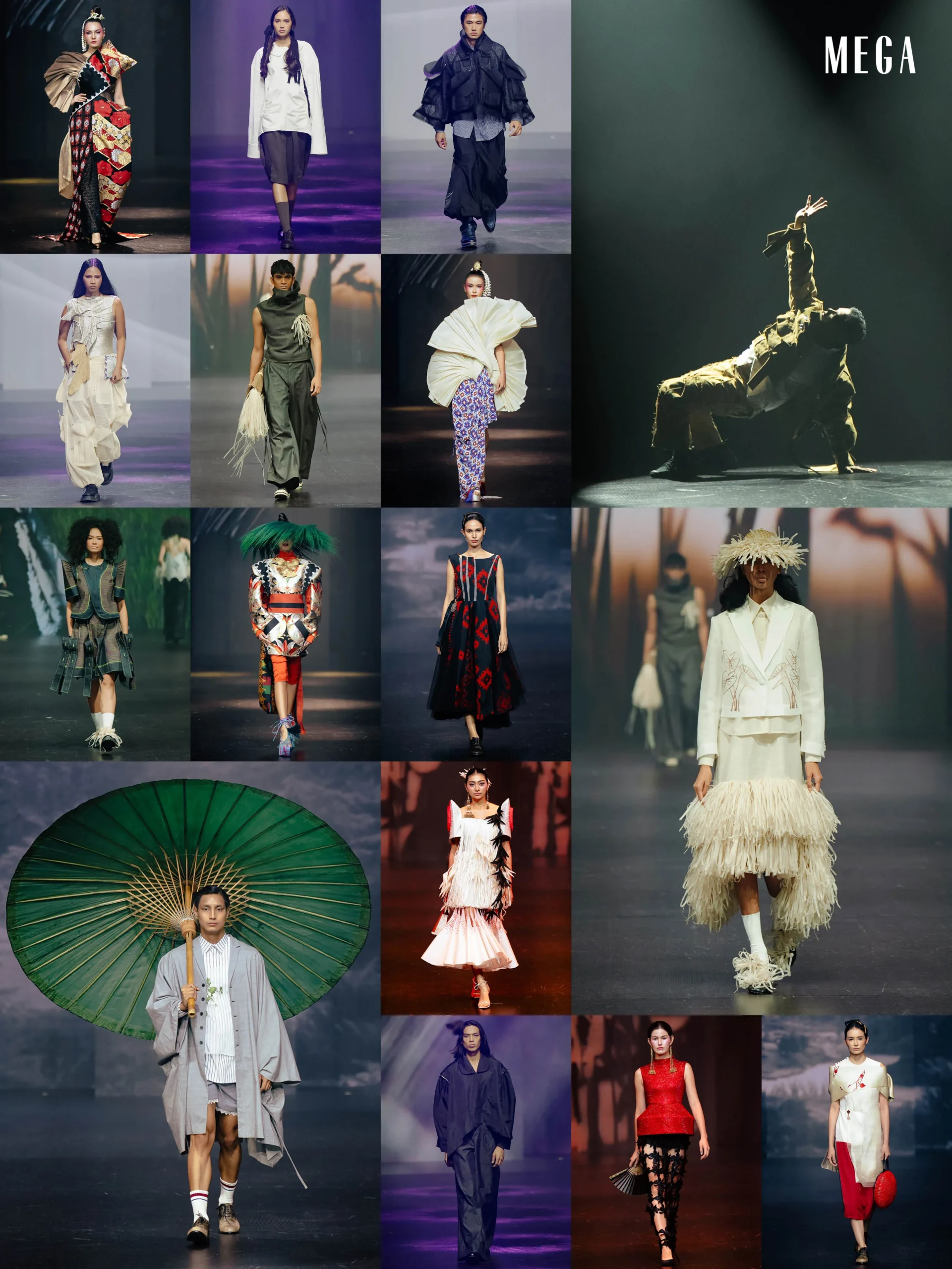 Joey Samson fashion collection inspired by Juan Luna’s Una Bulaqueña and O Sei San featuring structured, historical-meets-modern silhouettes.