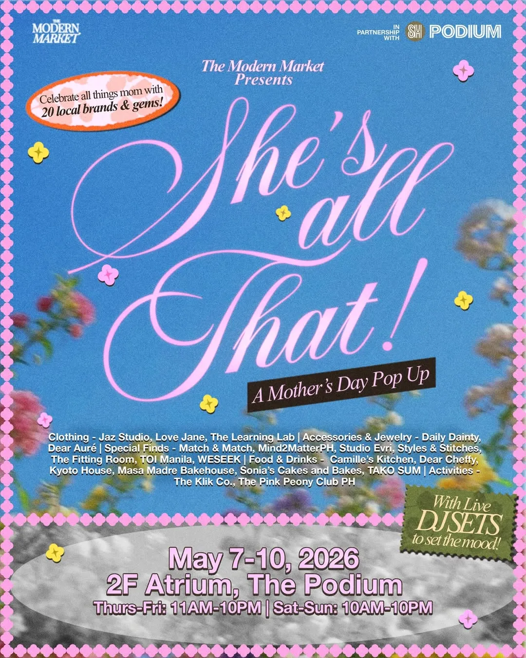 Modern Market's pop up at the Podium on May 7-10