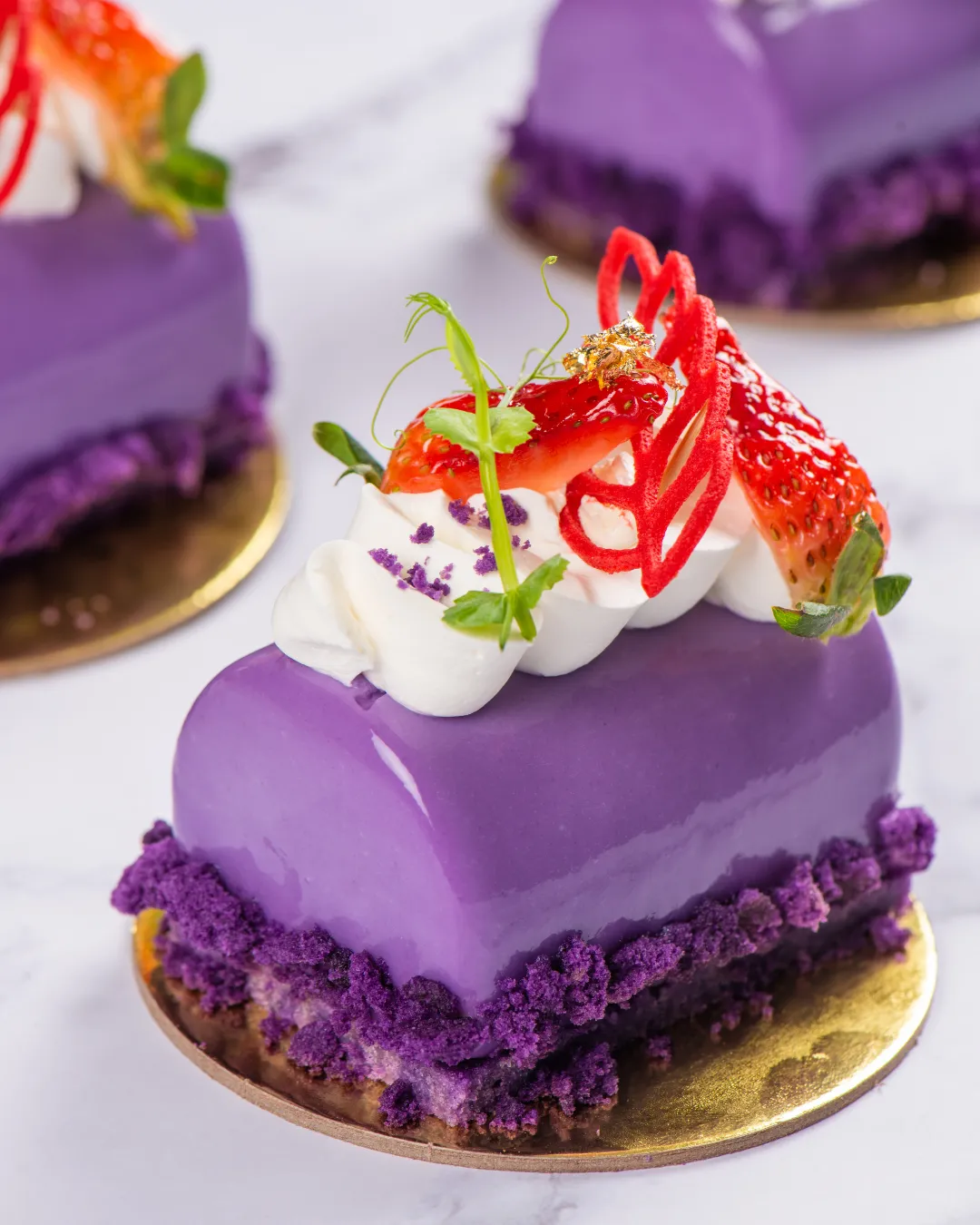 ube petit gâteau