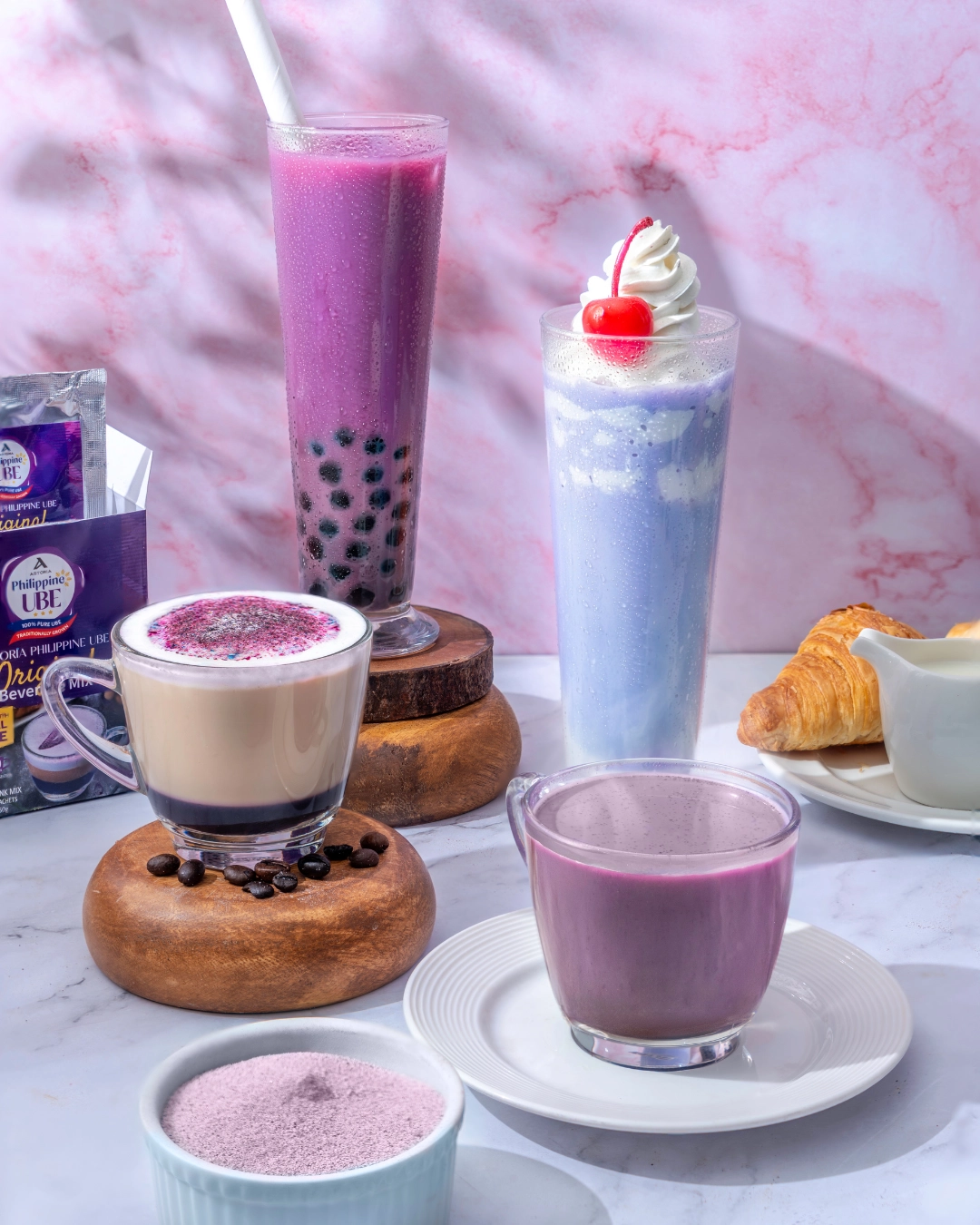 ube drinks made from Astoria Philippine Ube Beverage mix