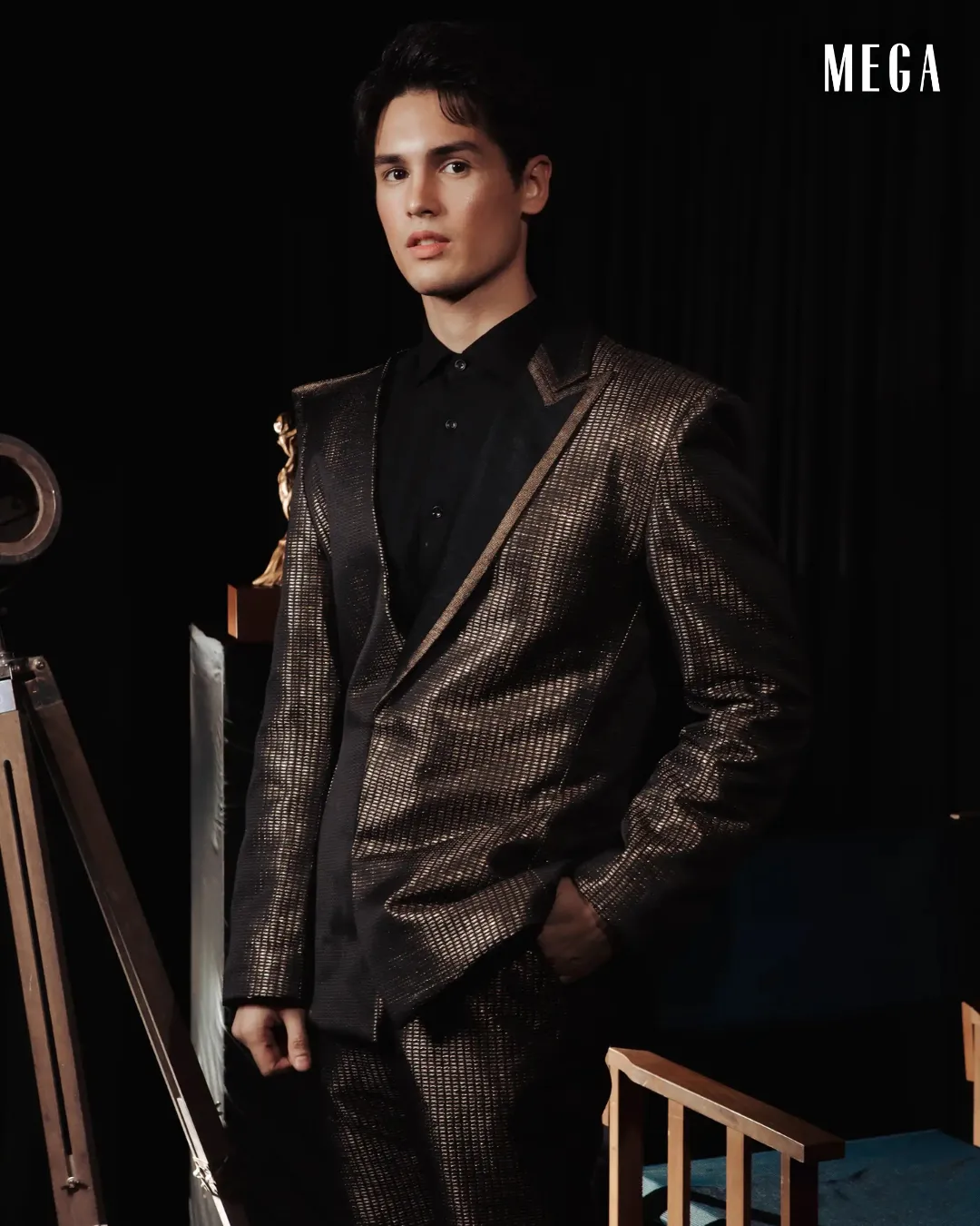 Kobie Brown wearing Francis Libiran