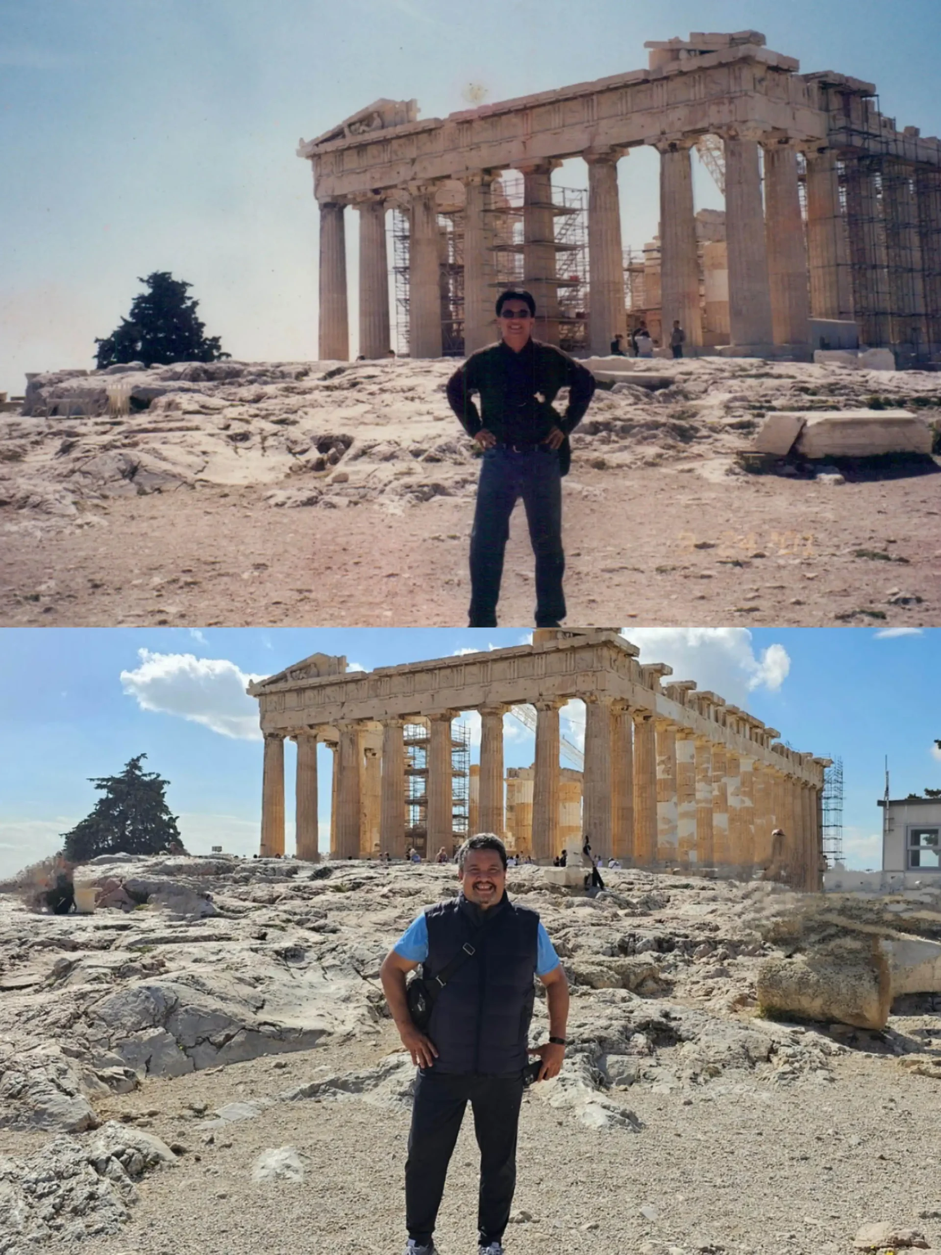 Chef Robby Goco then and now in Greece