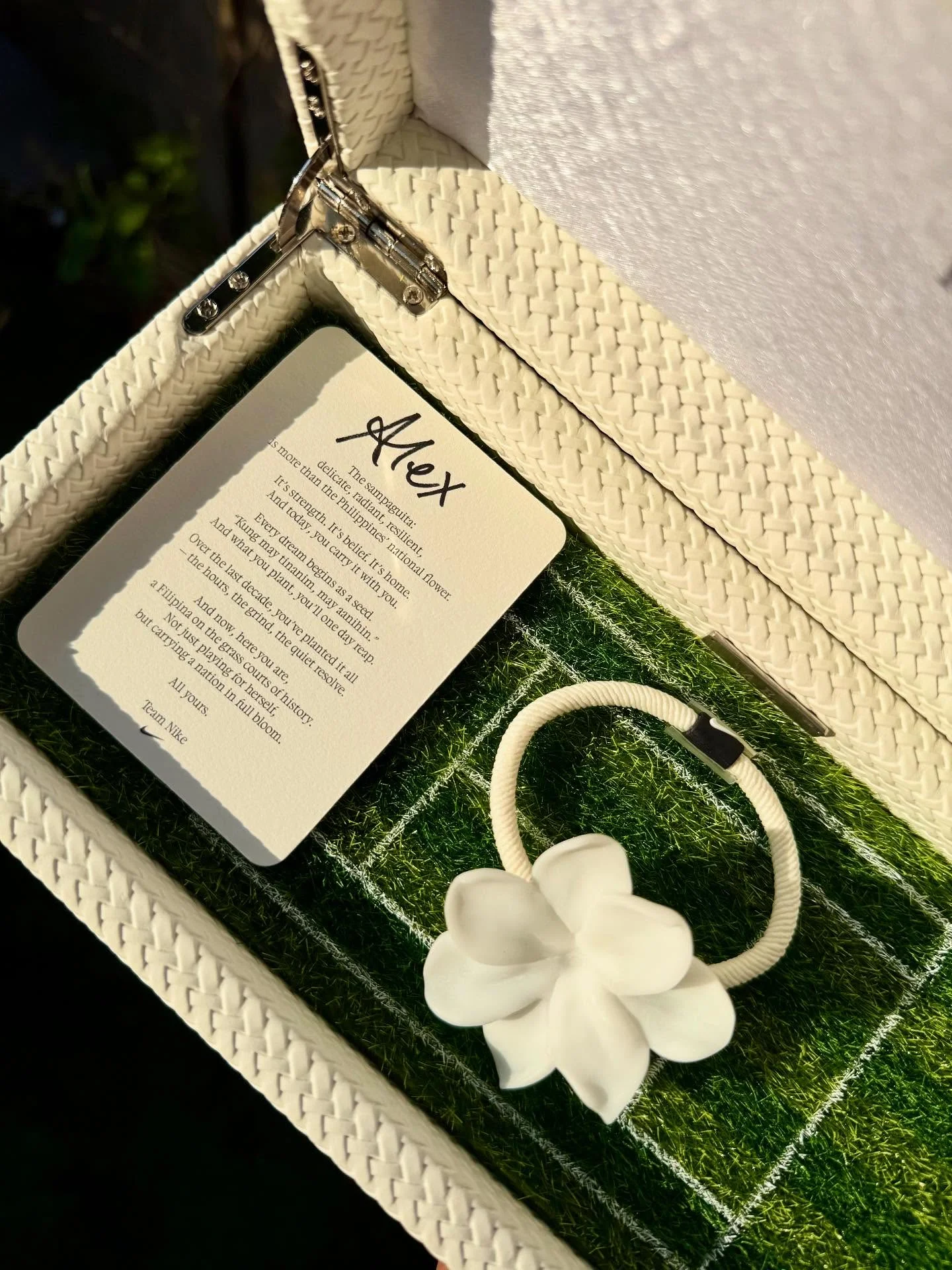 alex eala Sampaguita Hair Tie