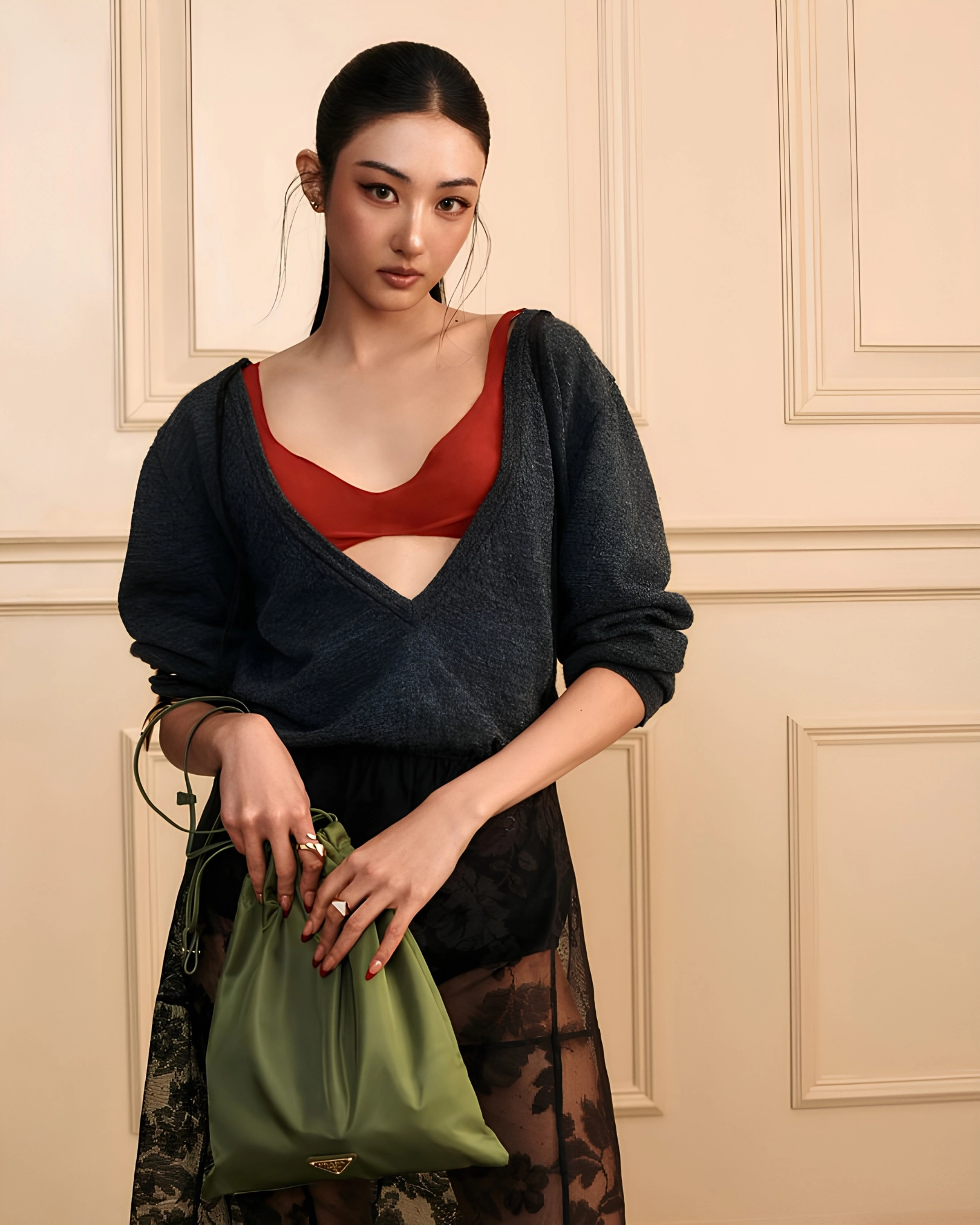 GAWON wearing Prada