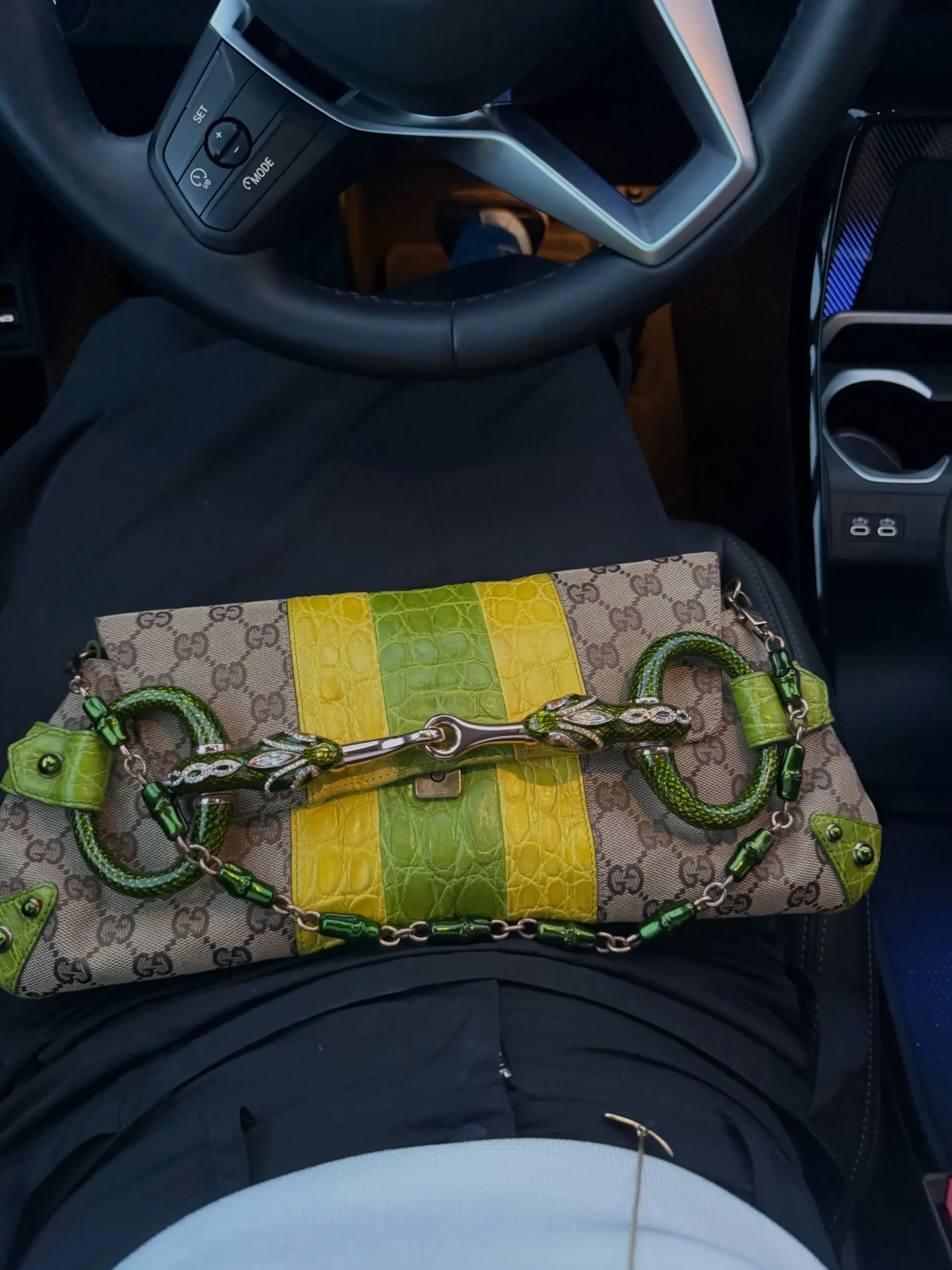 2004 Gucci Snake Horsebit Clutch