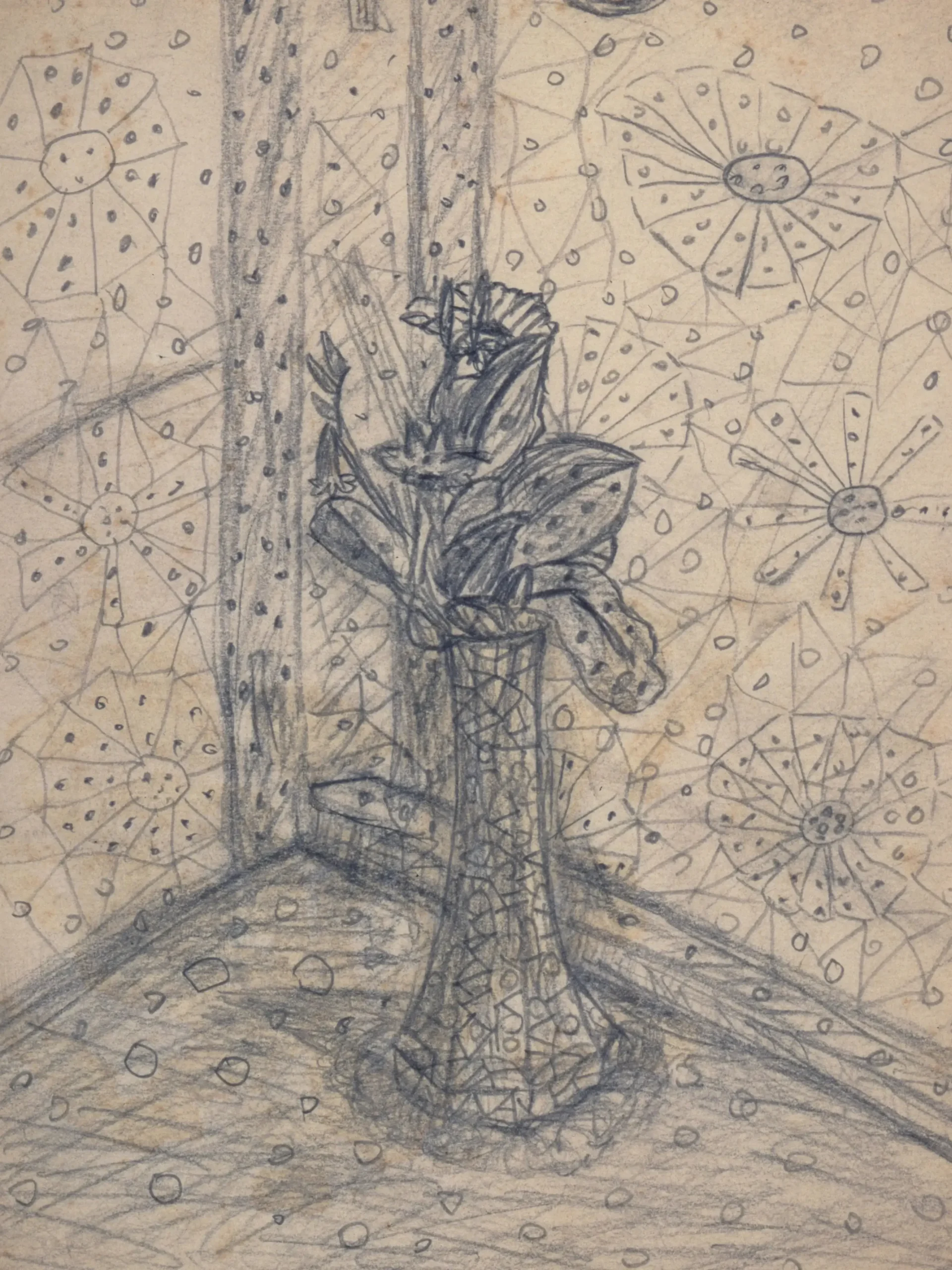 Untitled childhood drawing by Kusama (1939)