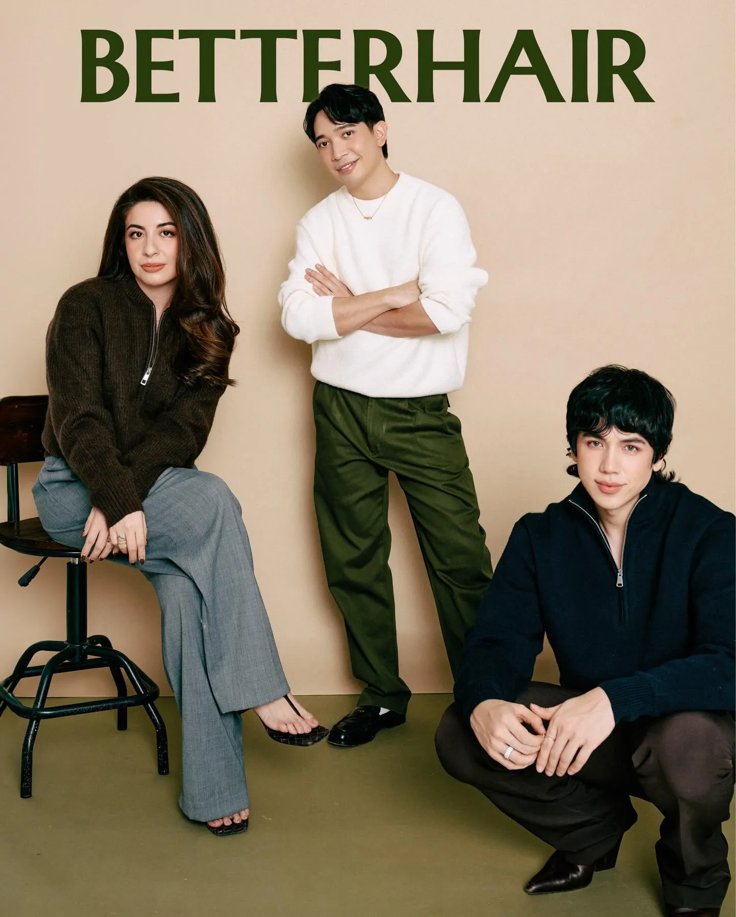BETTERHAIR founders Vania Romoff, Paul Nebres, and BJ Pascual