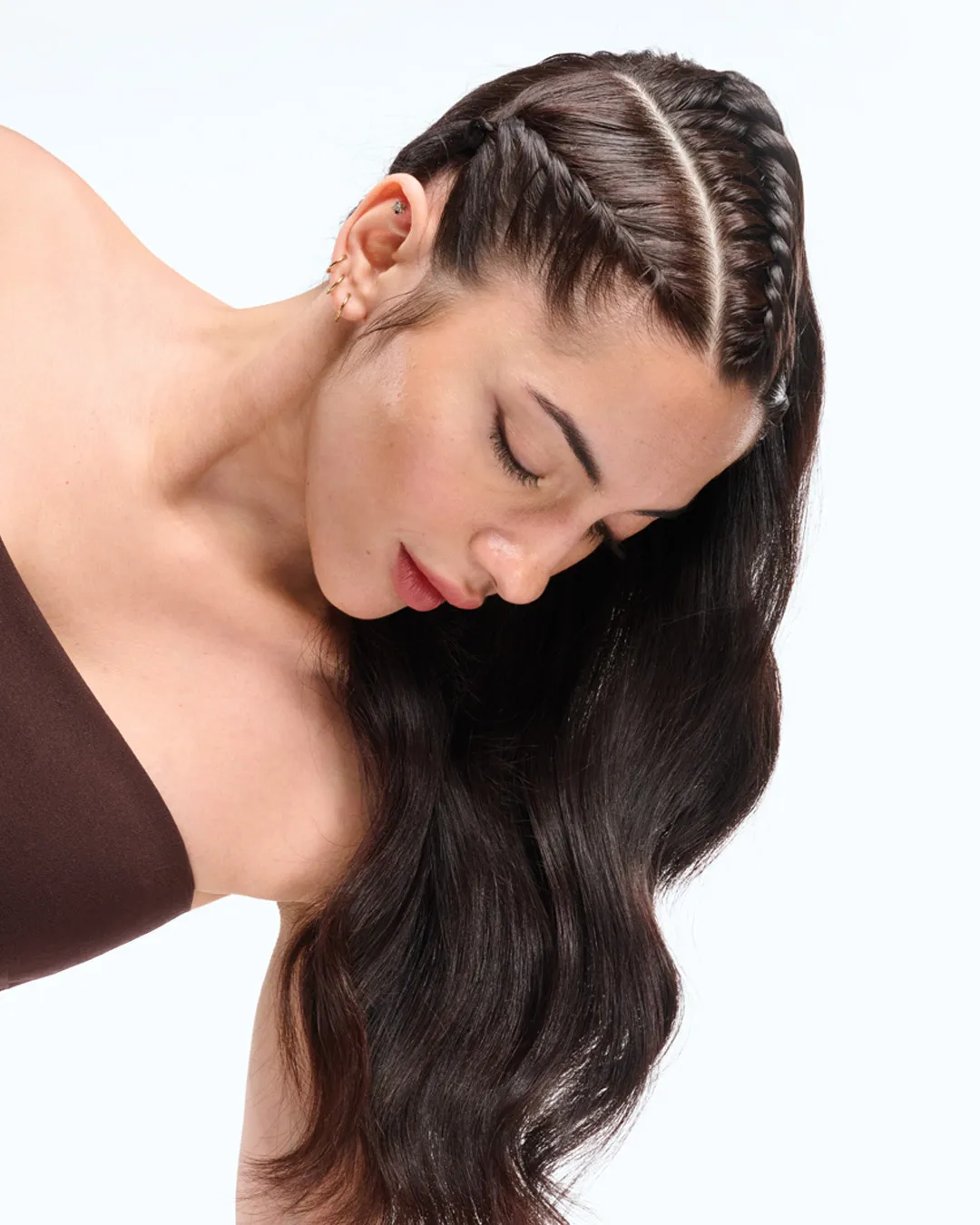 Woman with her healthy hair