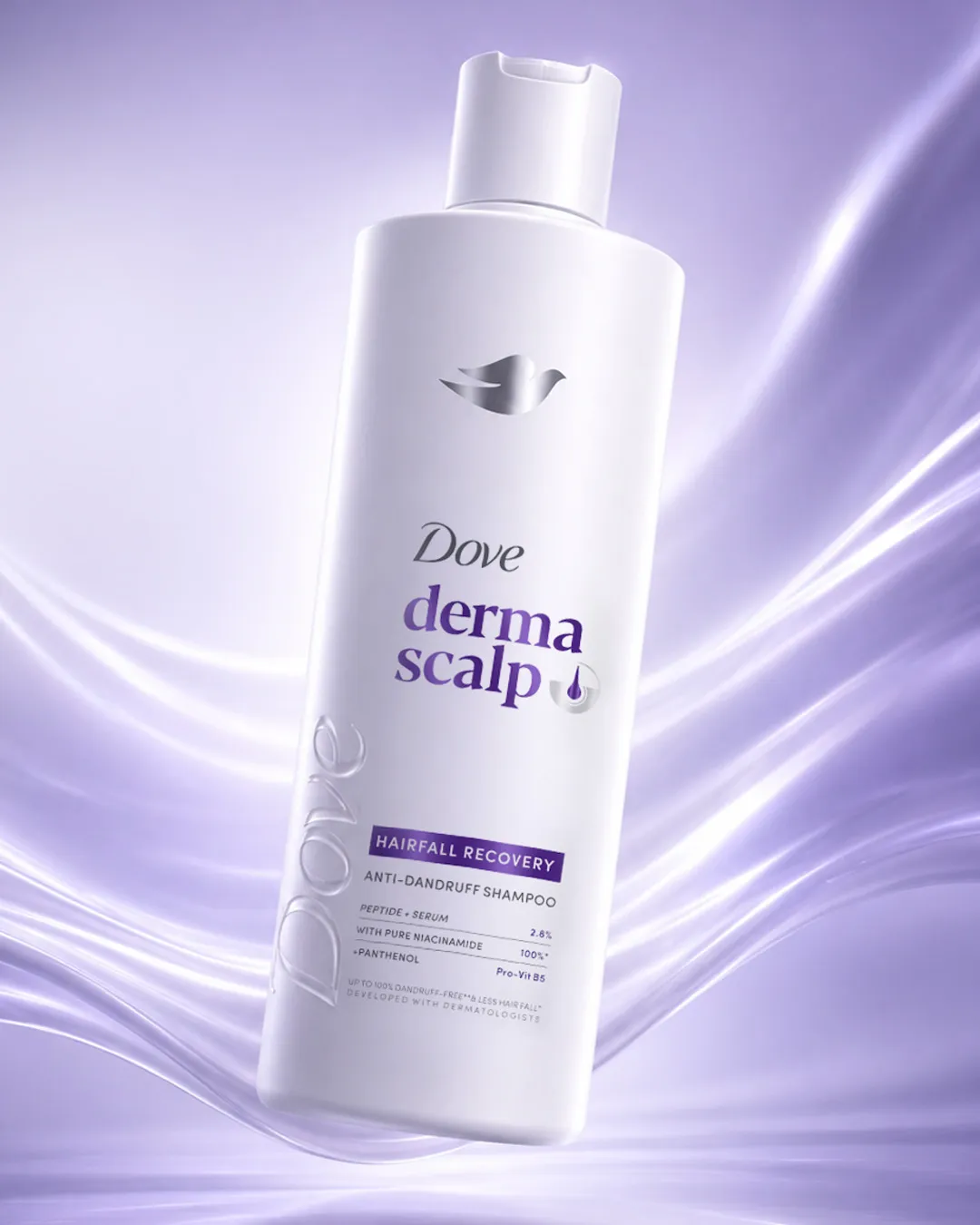 The Dove Derma Scalp+ Hairfall Recovery Shampoo and Conditioner