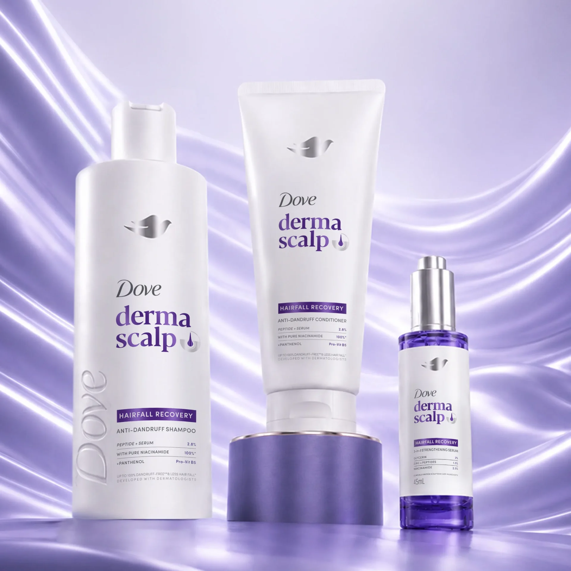 Dove Derma Scalp Hairfall Recovery range