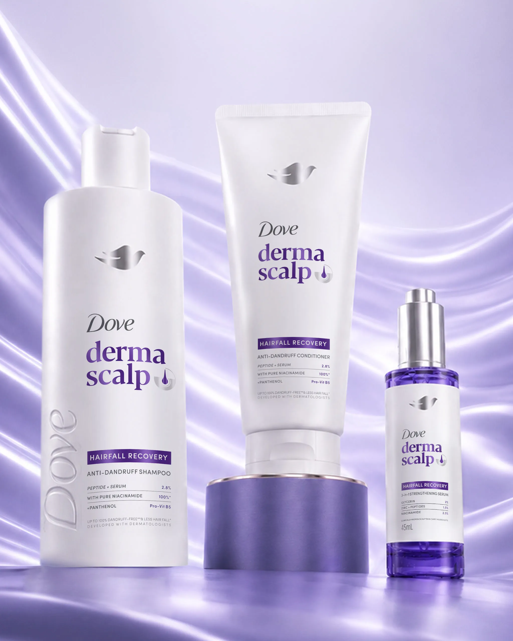 Dove Derma Scalp Hairfall Recovery range