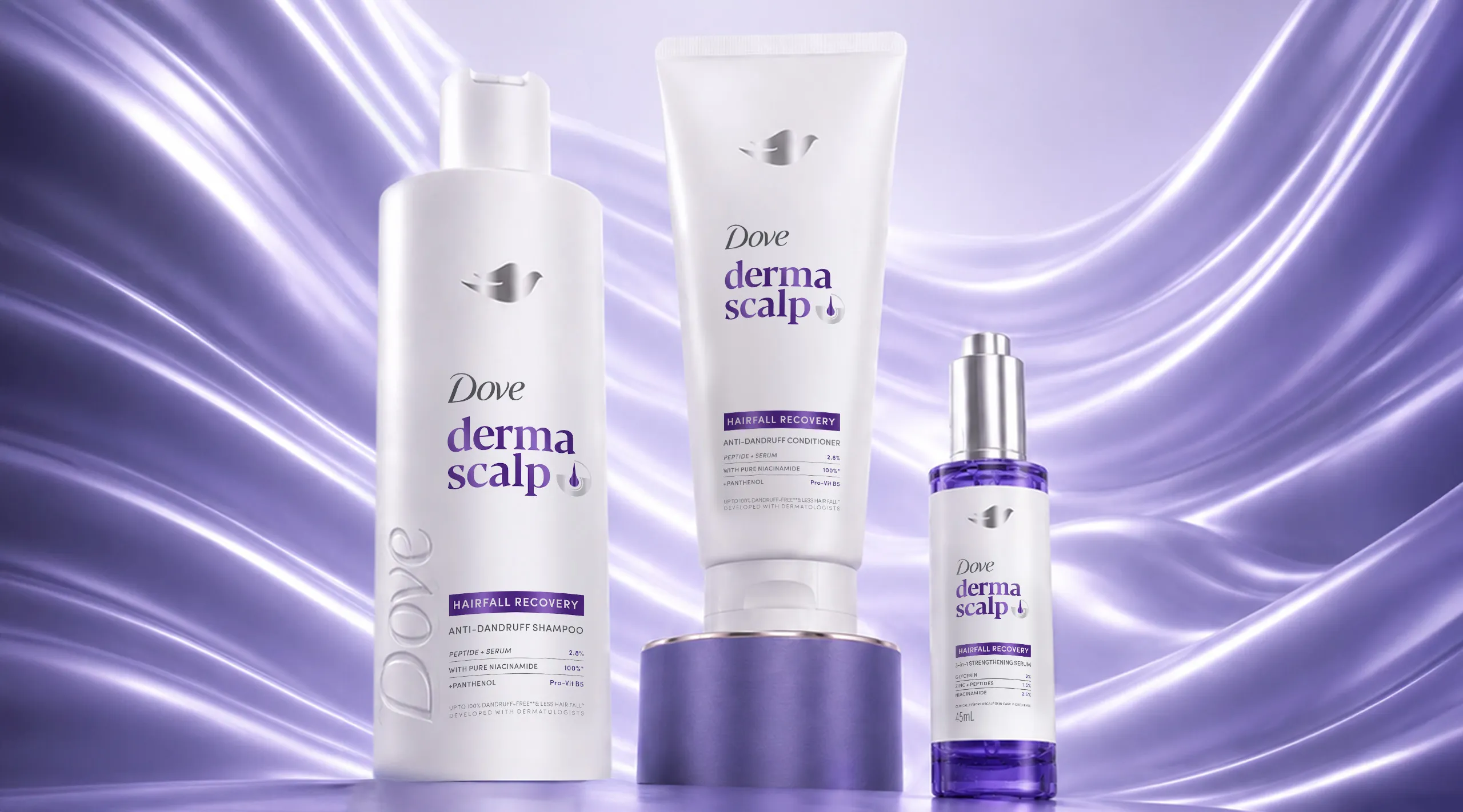 Dove Derma Scalp Hairfall Recovery range