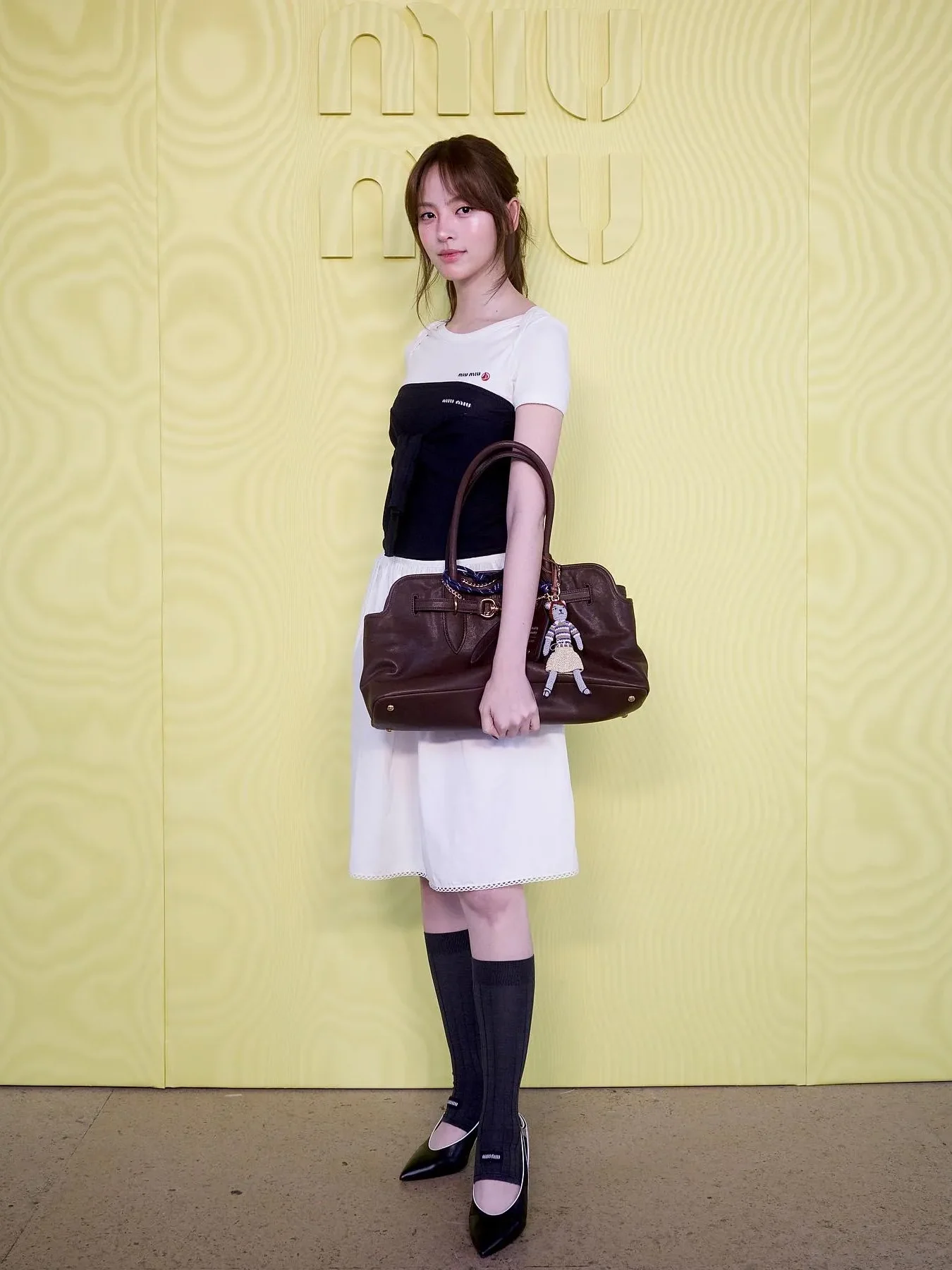 At the Miu Miu F/w25 show during Paris Fashion Week