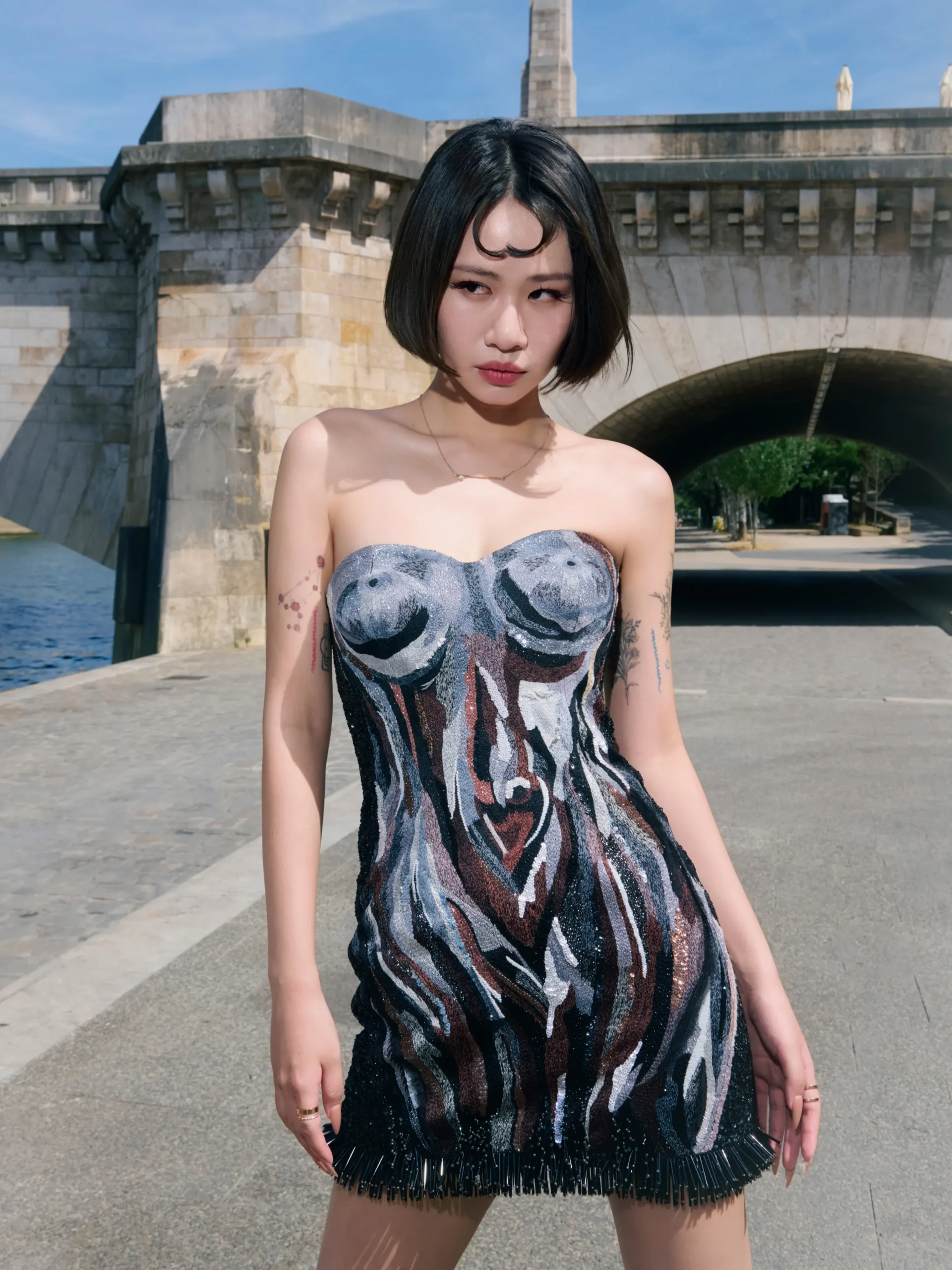 At the Rahul Mishra f/w26 show during Haute couture Week in Paris