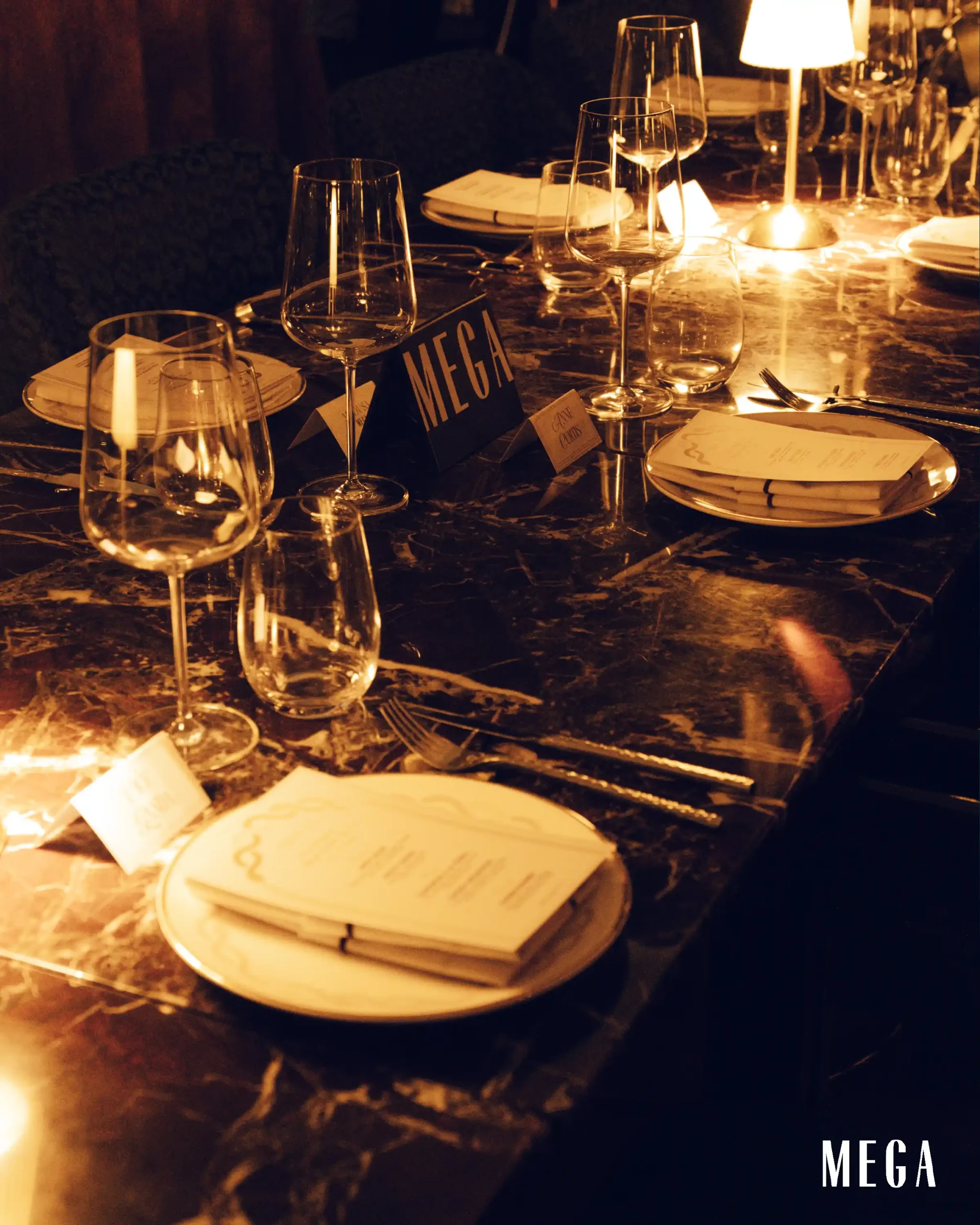 The table is set at Medusa at the Palaca