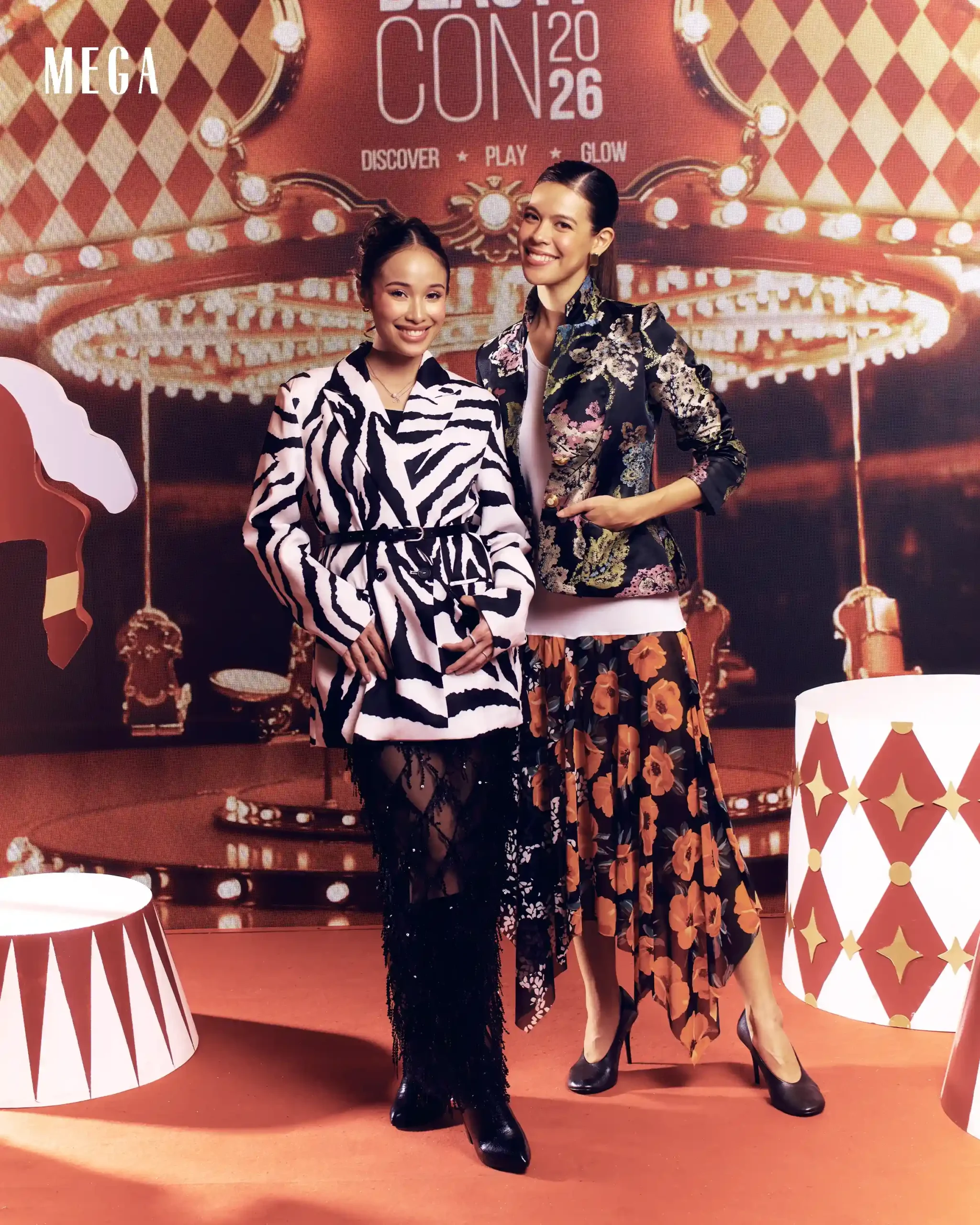 MEGA BeautyCon 2026 hosts Aiyana Perlas and Alison Black