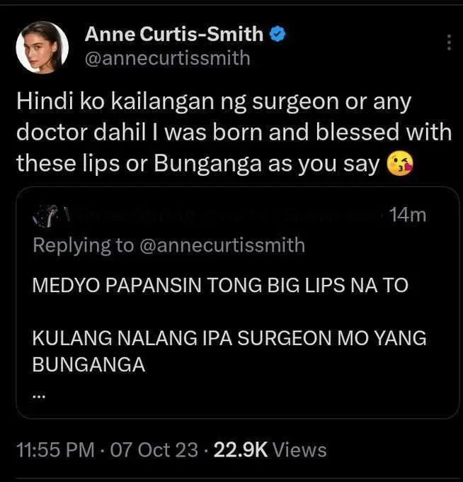 anne curtis clapback