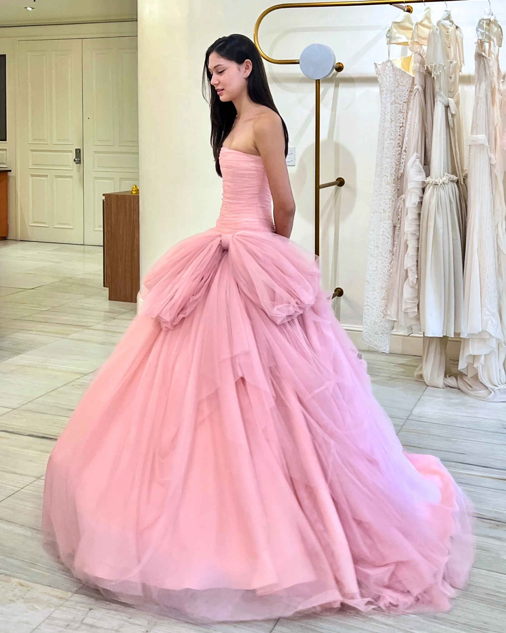Charlie Fleming’s first look at her Sassa Jimenez creation