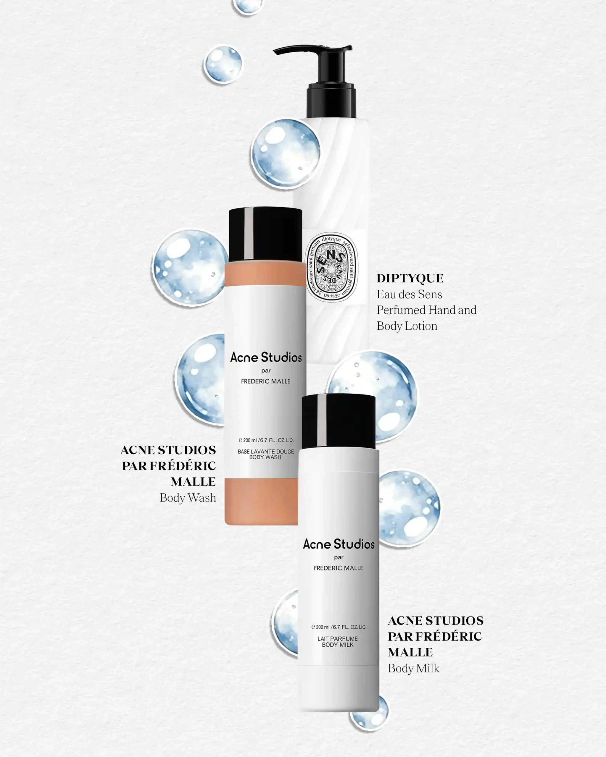 body wash and lotions
