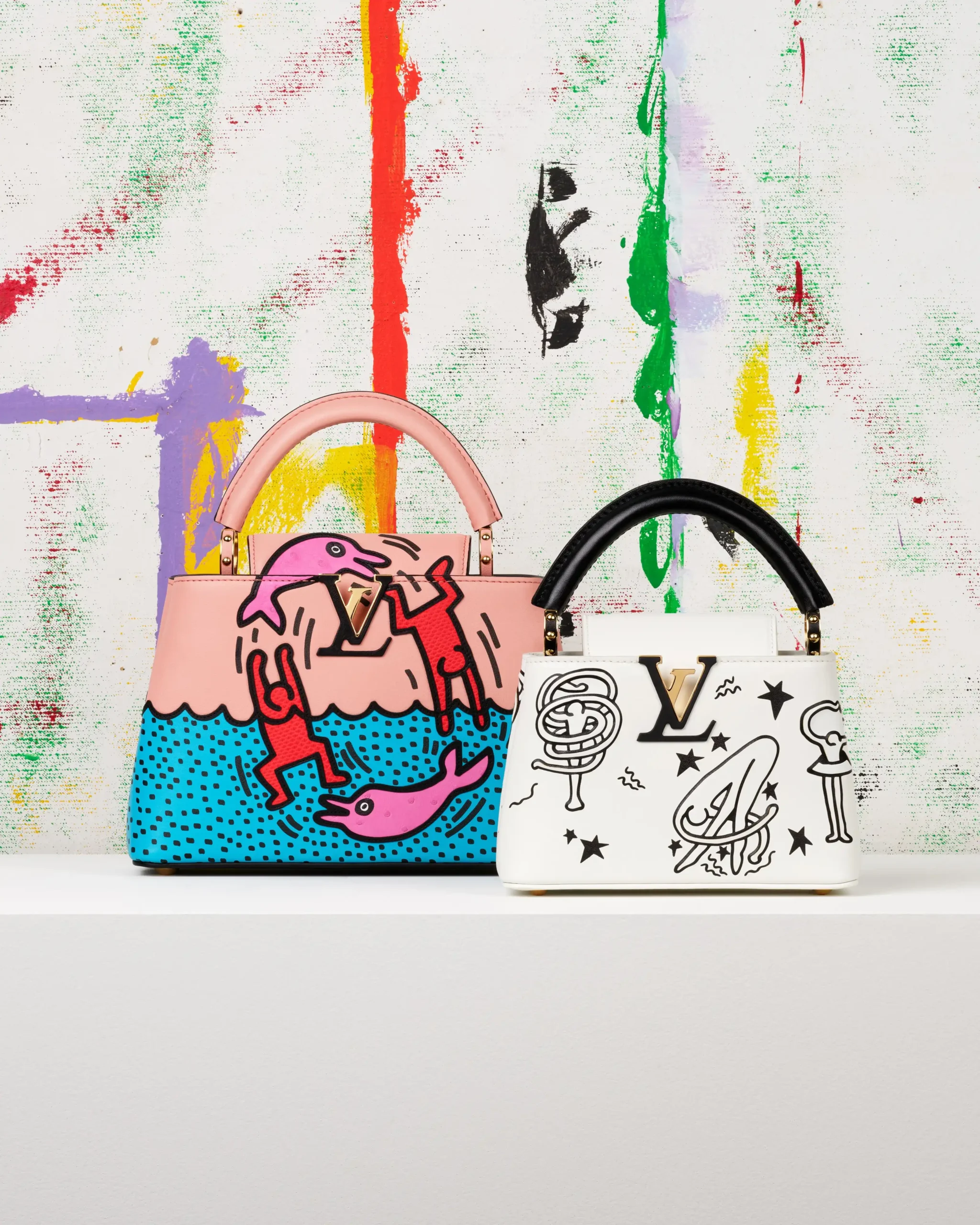 Louis Vuitton x Keith Haring: Capucines BB Holiday & Capucines Mini Dancers