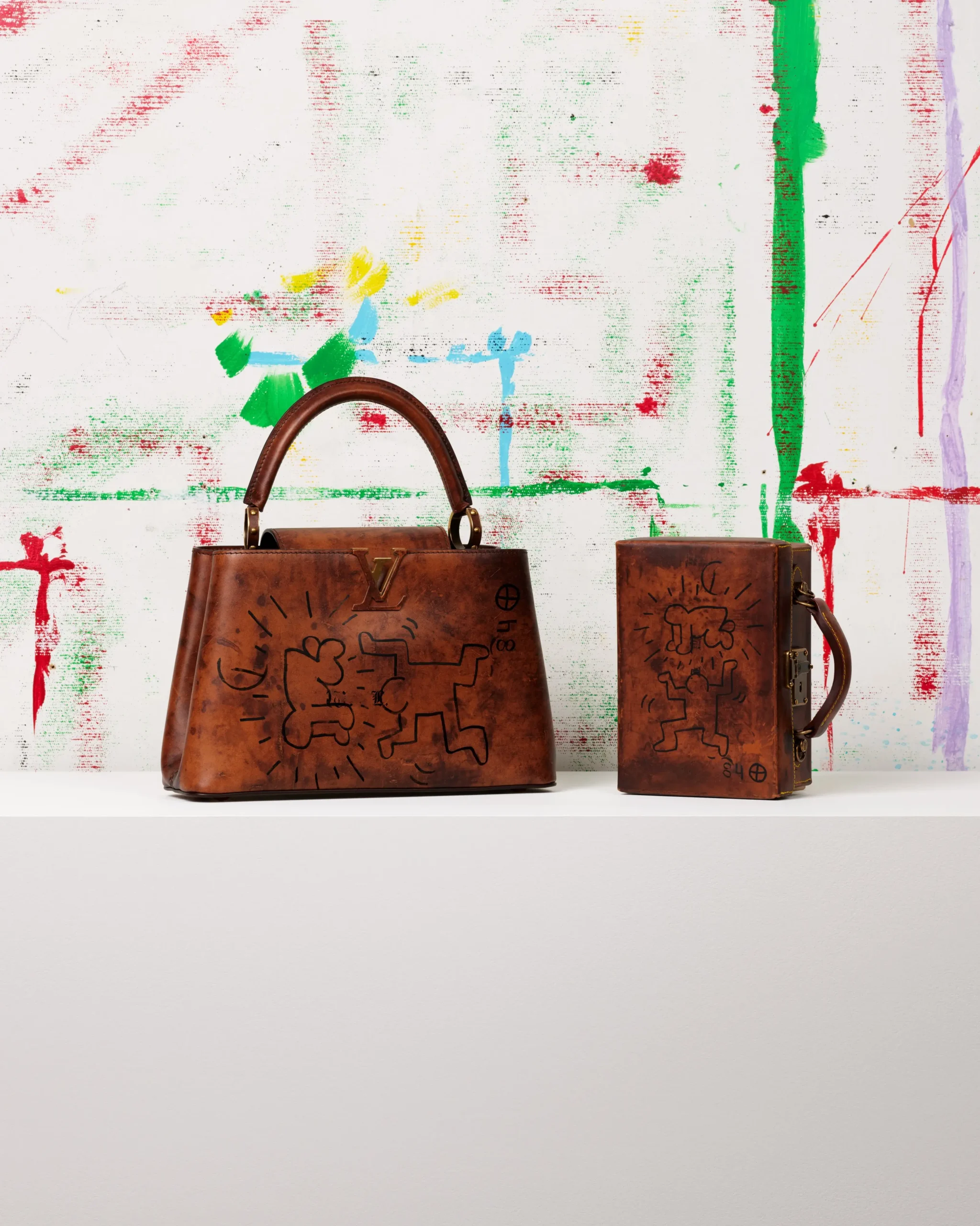 Louis Vuitton x Keith Haring: Capucines MM Genesis & Valisette Genesis