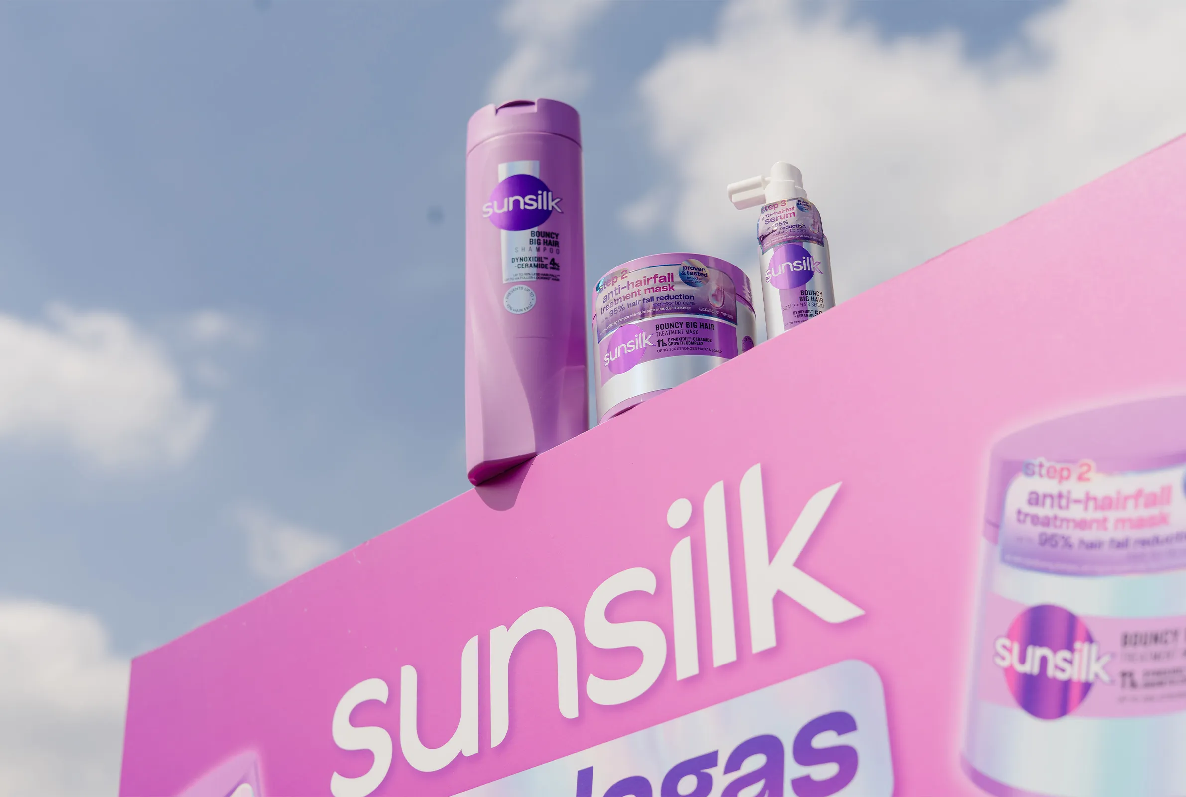 the sunsilk anti-hairfall plus system: anti-hairfall plus shampoo, anti-hairfall plus treatment, anti-hairfall plus serum