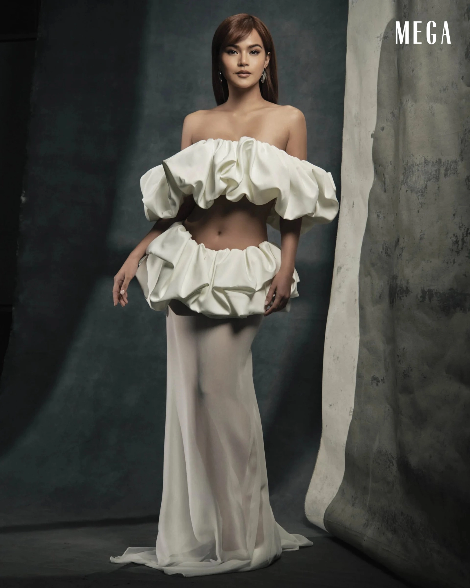 Maris Racal wearing Andrea Tetangco; Photo from MEGA ARCHIVES, Photographed by JERICK SANCHEZ, Creative Direction by PATRICK TY, Art Direction by CLARE MAGNO, Beauty Direction by AGOO AZCUNA-BENGZON and assisted by MARA GO, Sittings Editor PEEWEE REYES-ISIDRO and TREISHA ROVERO, Produced by THESSMAR LECTURA, Image Retouching by JONES PALTENG, Hair by MATT LEDESMA and assisted by GABRIEL GARCIA, Makeup by PATRICIA ACEJO, Styled by ADRIANNE CONCEPCION, Photography Assistants KARL RIMANDO and BUDDY REYES
